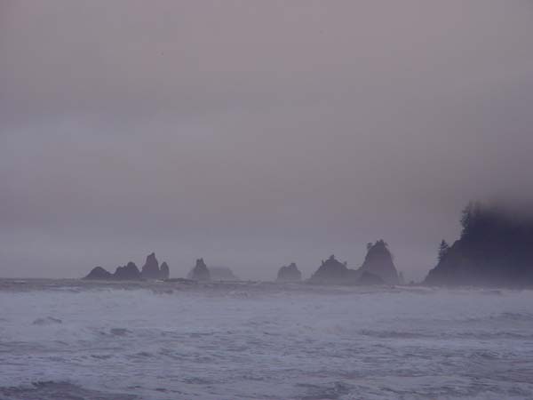 Jagged Breakers in Fog
